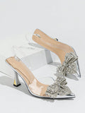Rhinestone Bowknot Stiletto Heels
